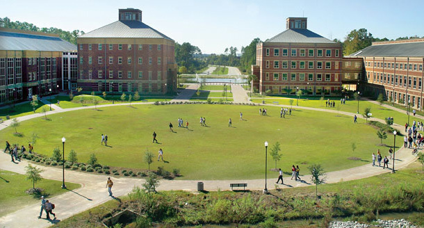 Picture of Georgia Southern University campus as seen from above.